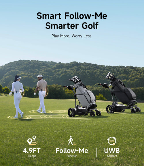 Electric Golf Push Cart with Remote Control for All Terrains