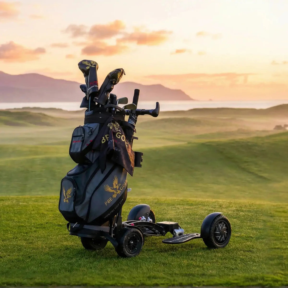 Electric Golf Push Cart with Remote Control for All Terrains
