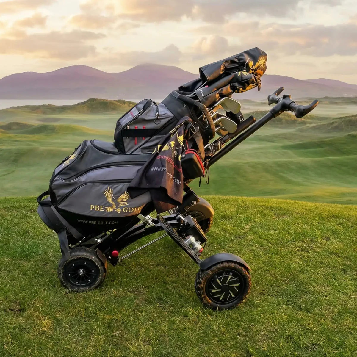 Electric Golf Push Cart with Remote Control for All Terrains